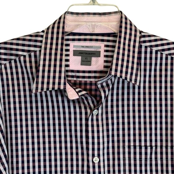 Johnston & Murphy Mens Long‎ Sleeve Button Down Dress Shirt - Size XL - Picture 3 of 8